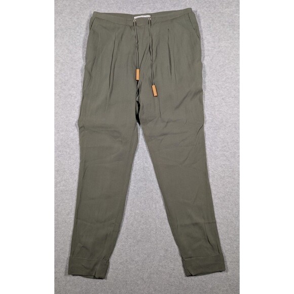 Fabiana Filippi Women Pants Italy XS Tapered Pleated Front Drawstring Silk Blend - Picture 1 of 15